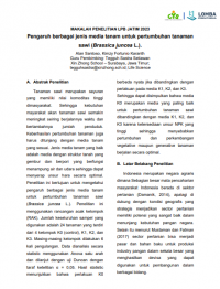 Makalah Penelitian LPB JATIM 2023: Pengaruh berbagai jenis media tanam untuk pertumbuhan tanaman sawi (Brassica juncea L.)