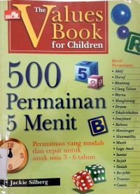 The Values Book For Children 500 Permainan 5 Menit