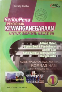 Seribu Pena Pendidikan Kewarganegaraan Untuk SMP/MTS Kelas VII